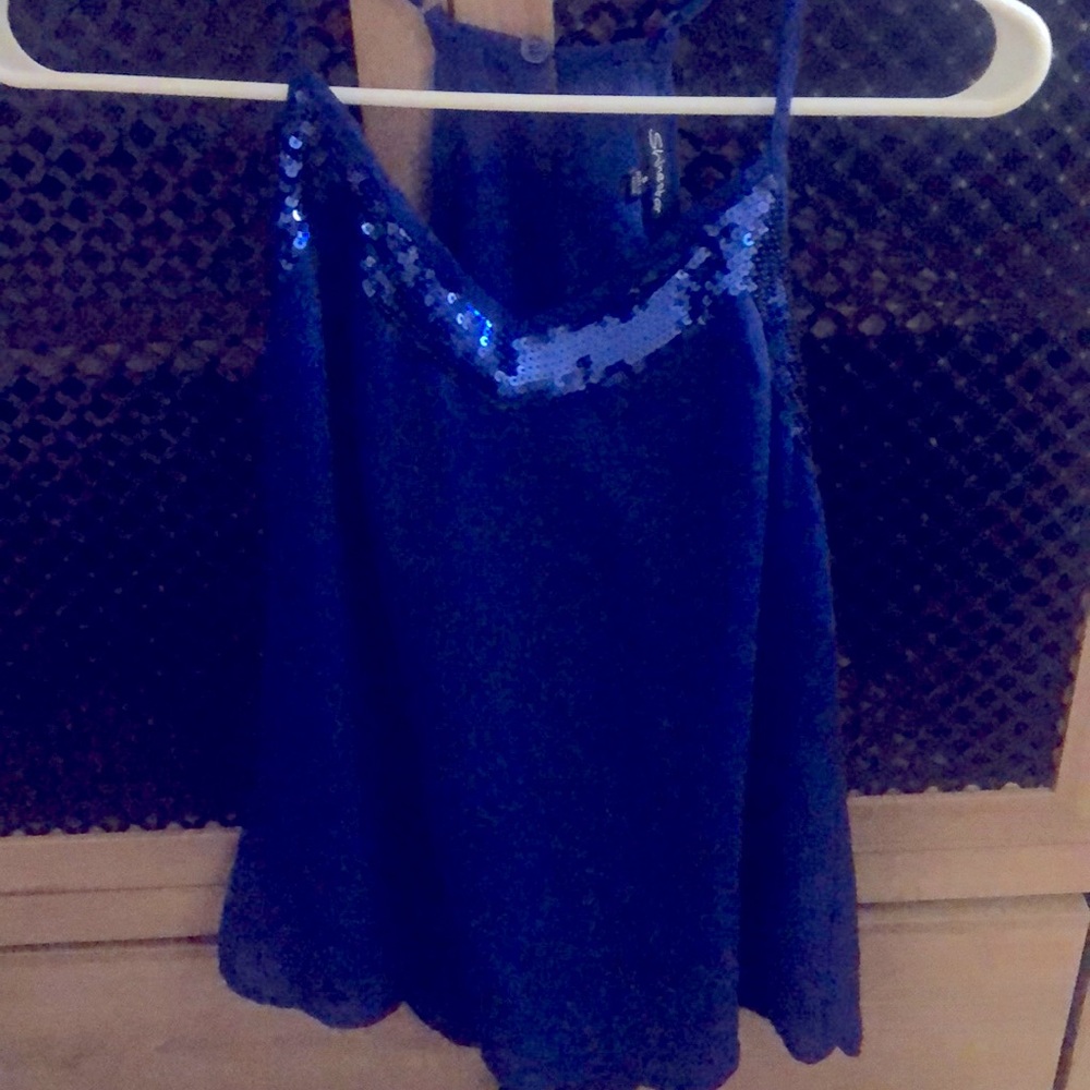 Blue sparkle blouse